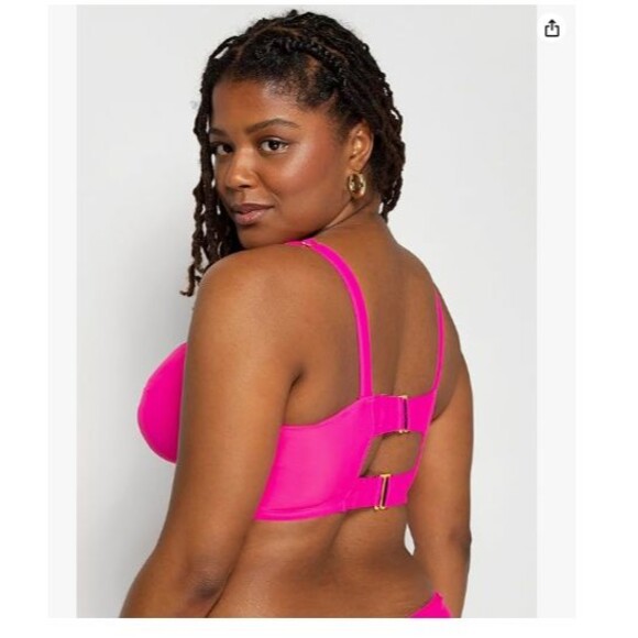 Smart & Sexy Women's Swimwear Underwire Bikini Top 40DDD Fuchia Sizzle NWT - Picture 6 of 6